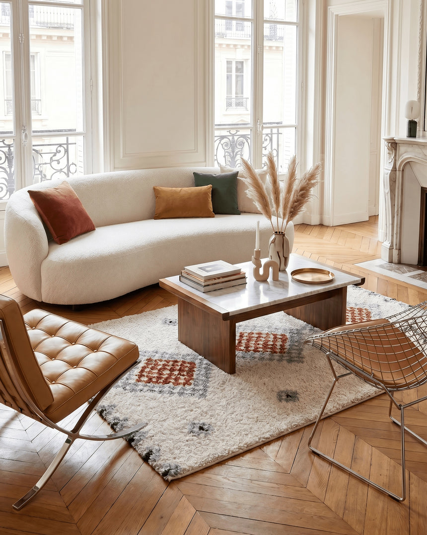Tapis shaggy doux et moelleux à poils longs TESSERA - AFKliving