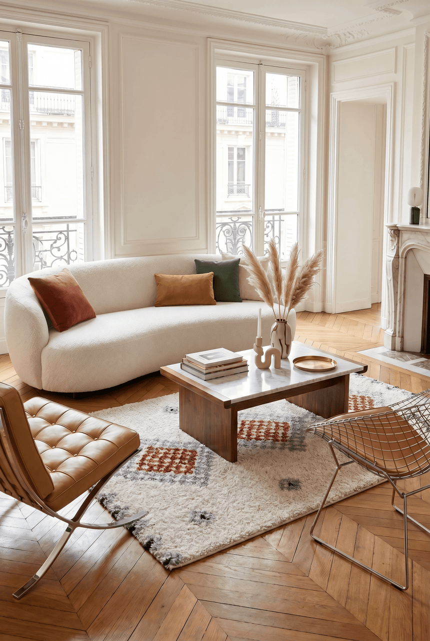 Tapis shaggy doux et moelleux à poils longs TESSERA - AFKliving