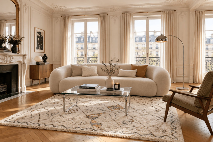 Tapis shaggy épais et confortable TIZI