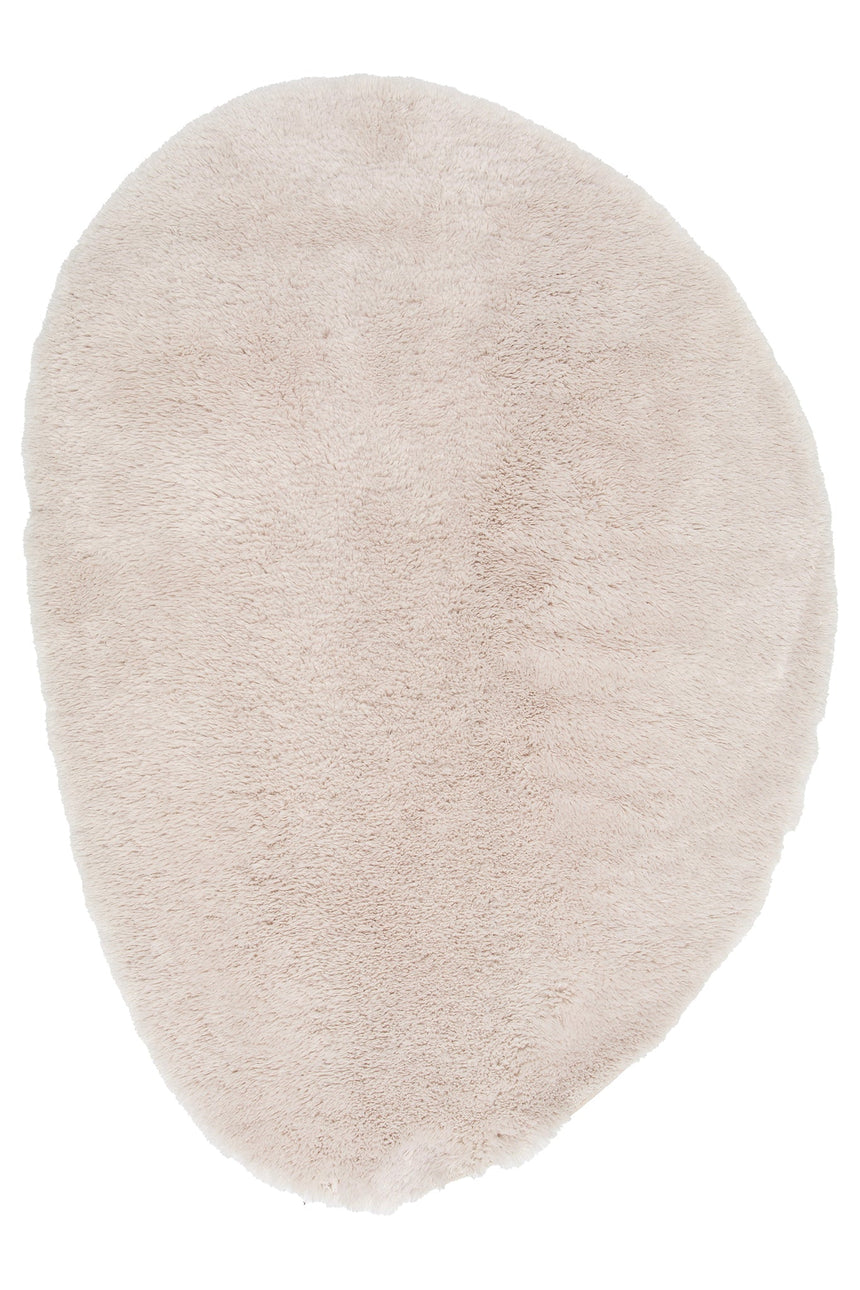 Tapis shaggy ultra - doux effet laine forme galet NUKKA - AFKliving