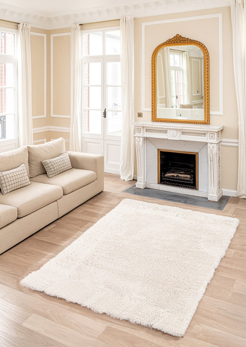 Tapis shaggy ultra - doux effet laine NUKKA - AFKliving