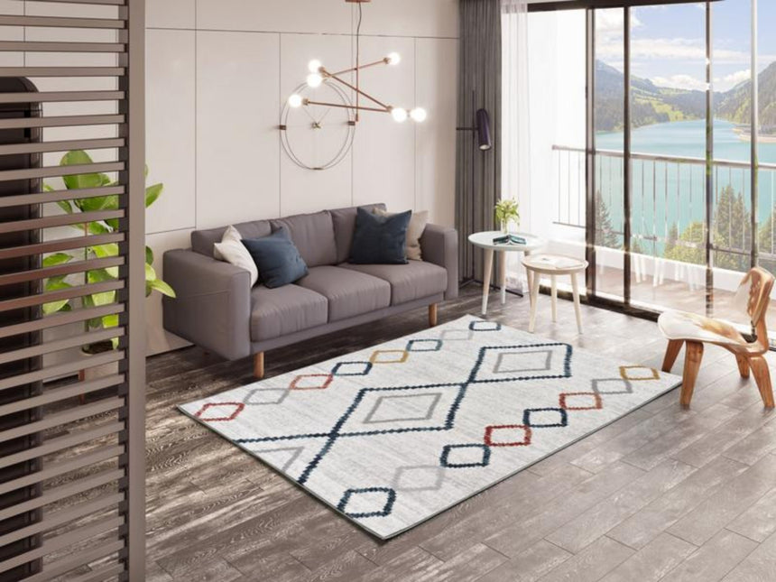 Tapis tissé fin de style contemporain QUADRIS - AFKliving