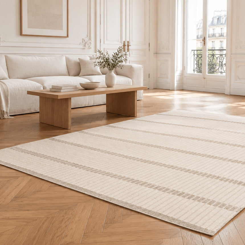 Tapis très doux aux couleurs naturelles LINEA