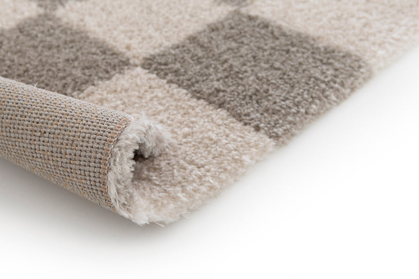 Tapis ultra doux en fibres recyclées CARREAUX - AFKliving