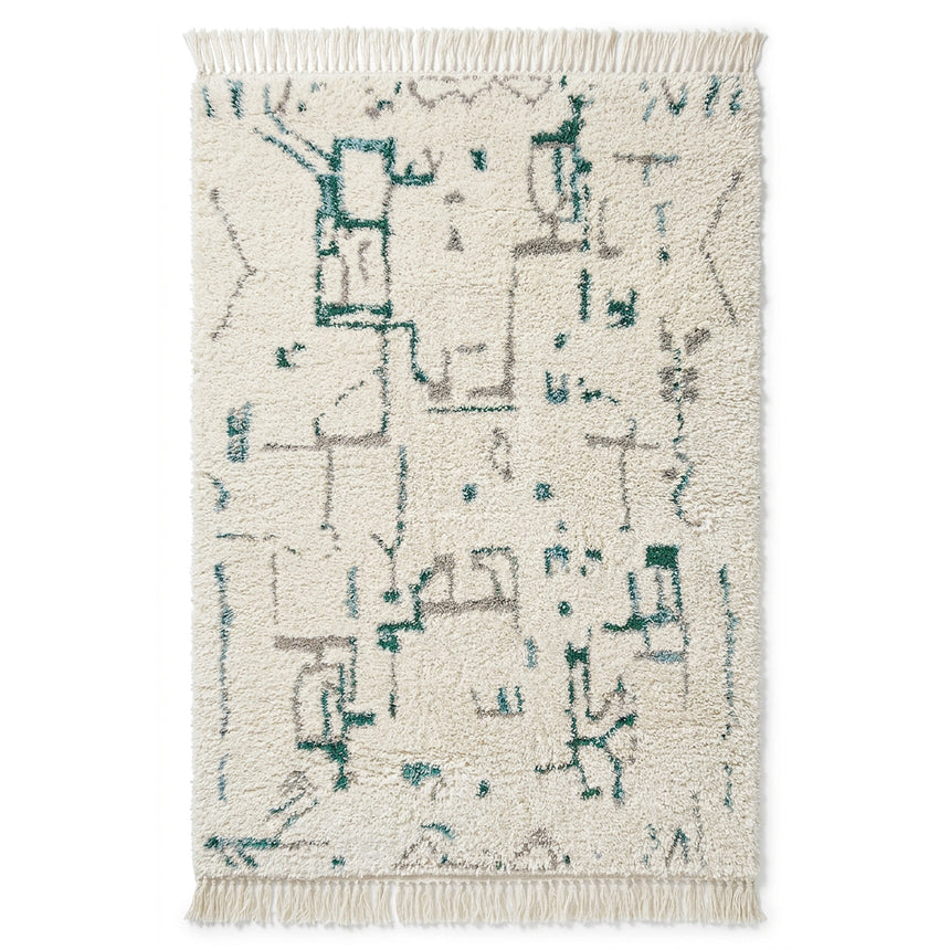 Designer rug with fringes VOLUBILIS