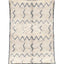 Tapis berbere authentique marocain laine noir blanc Medina - AFKliving