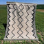 Tapis berbere authentique marocain laine noir blanc Riad 200x300 VENDU - AFKliving