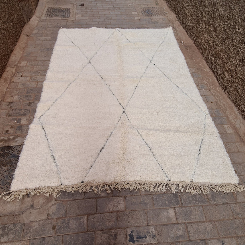 Tapis berbere Beni Ouarain pure laine 200 x 290 cm - AFKliving