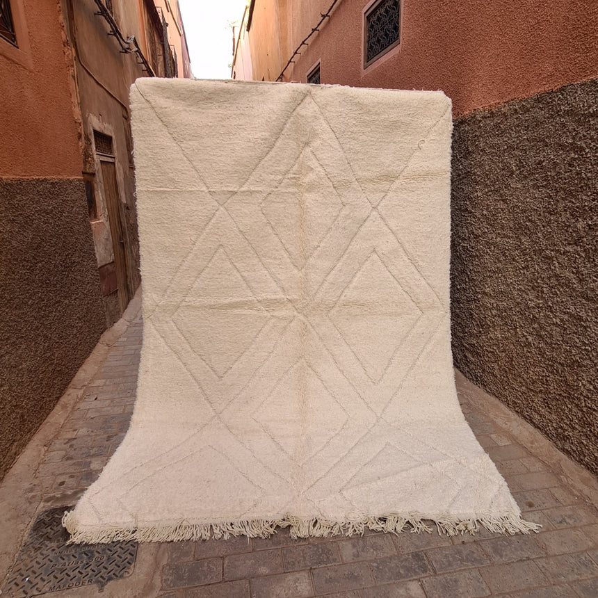 Tapis berbere Beni Ouarain pure laine 207 x 296 cm - AFKliving