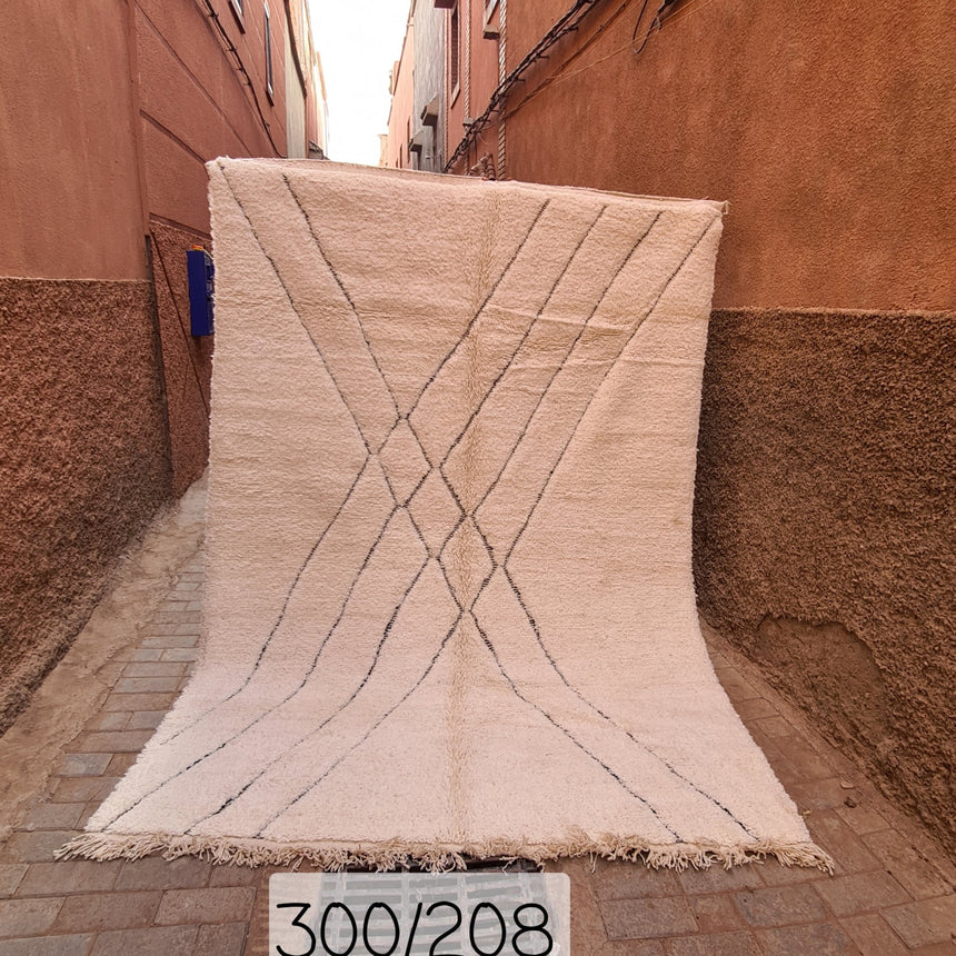 Tapis berbere Beni Ouarain pure laine 208 x 300 cm - AFKliving