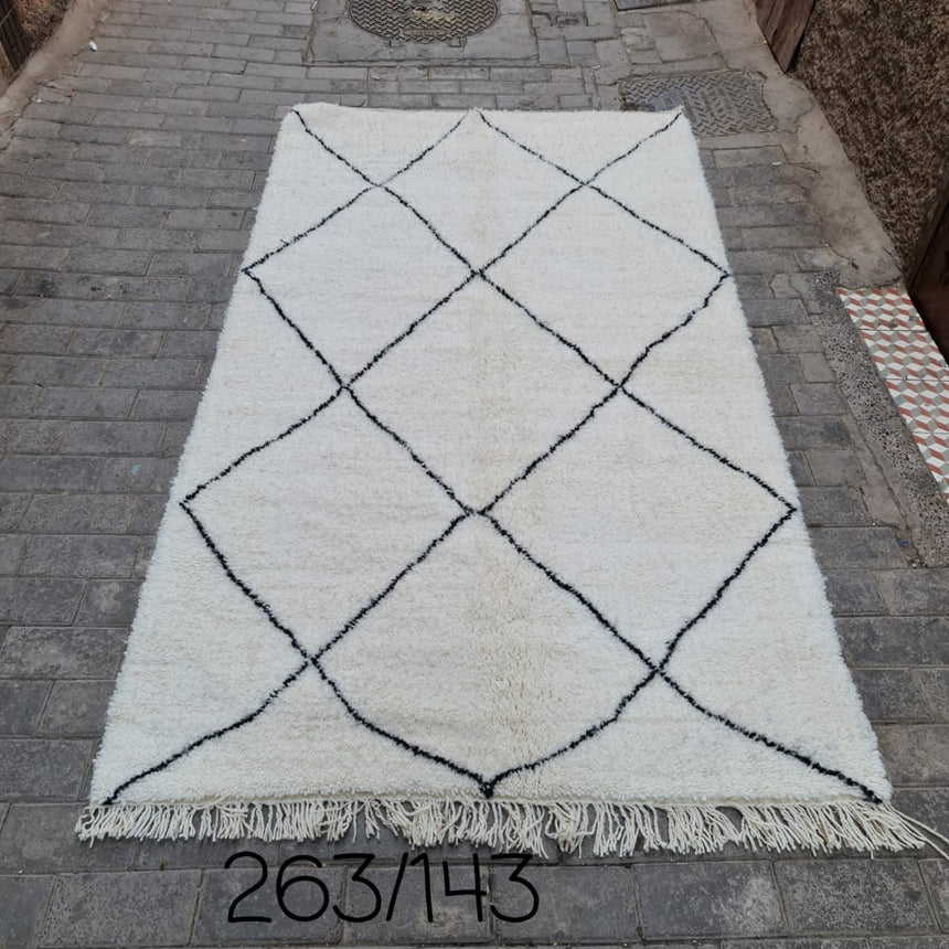 Tapis berbère marocain pure laine 143x263 VENDU - AFKliving