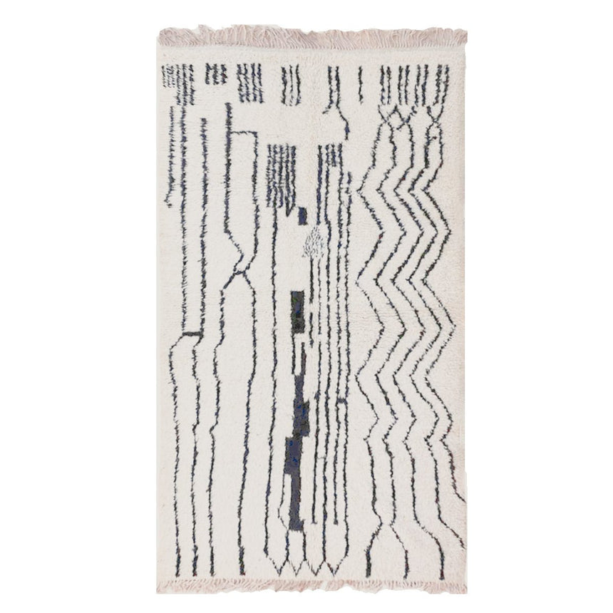 Tapis Berbere marocain pure laine 144 x 259 cm - AFKliving