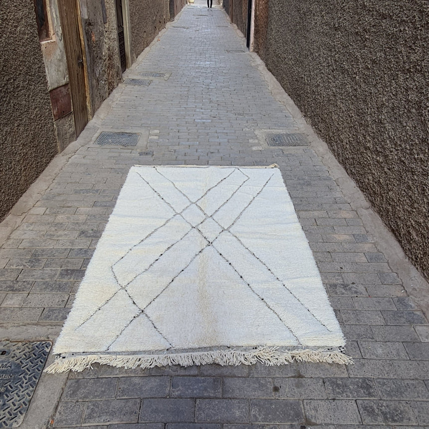Tapis berbère marocain pure laine 150x250 VENDU - AFKliving