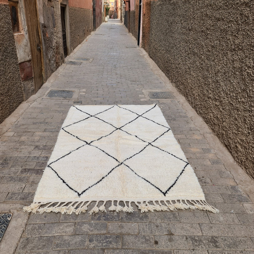 Tapis berbère marocain pure laine 155x245 VENDU - AFKliving