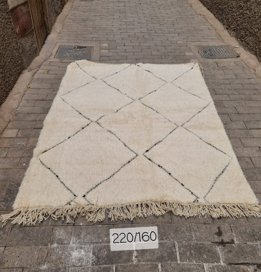 Tapis berbère marocain pure laine 160x220 VENDU - AFKliving
