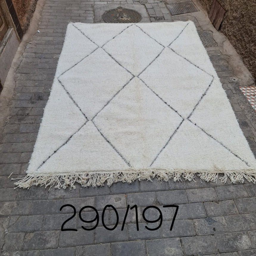 Tapis berbère marocain pure laine 197x290 VENDU - AFKliving