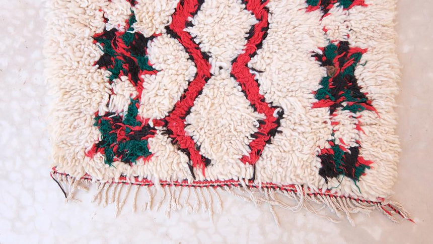Tapis Berbere marocain pure laine 61 x 146 cm - AFKliving