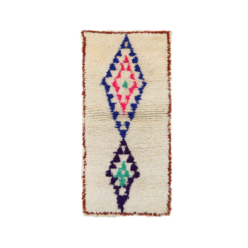 Tapis Berbere marocain pure laine 76 x 158 cm - AFKliving