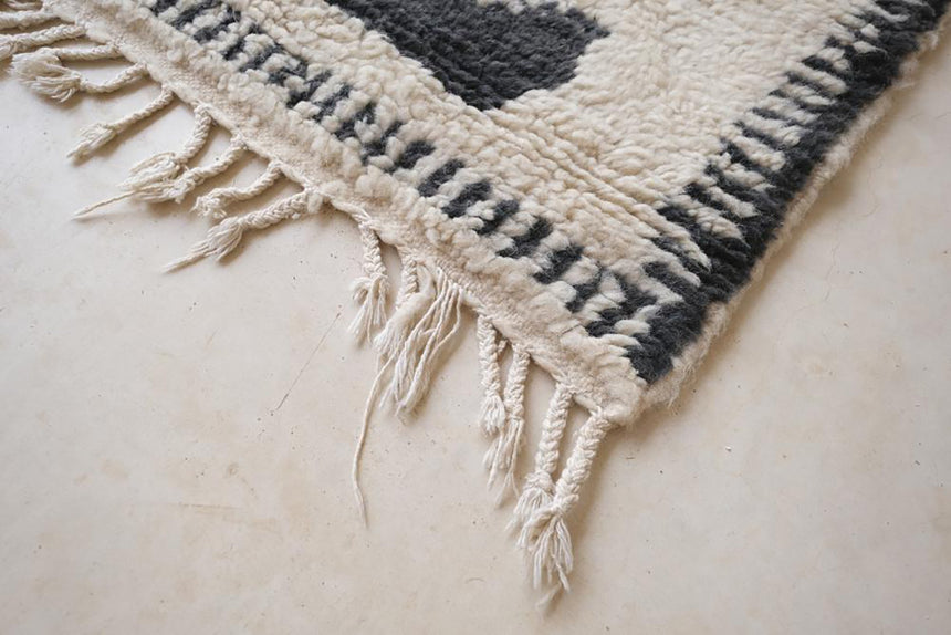 Tapis Berbere marocain pure laine 99 x 123 cm - AFKliving