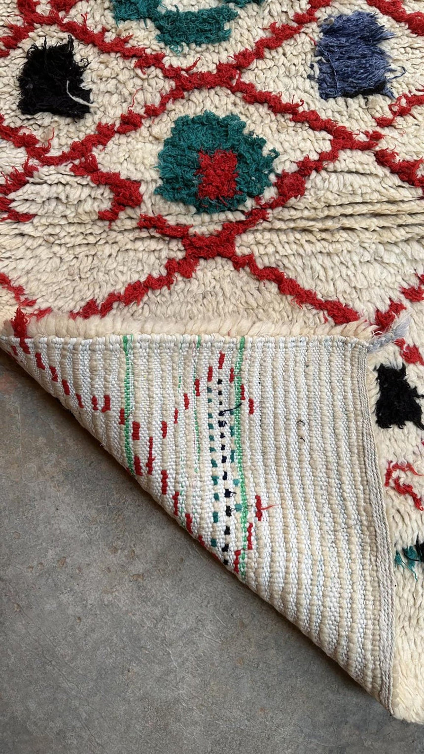 Tapis de couloir Berbere marocain pure laine 61 x 166 cm - AFKliving