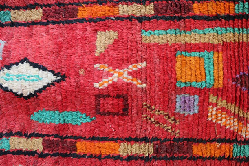 Tapis de couloir Berbere marocain pure laine 67 x 344 cm - AFKliving