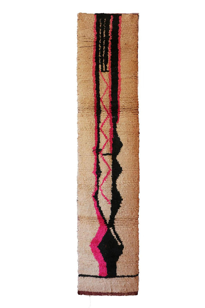 Tapis de couloir Berbere marocain pure laine 68 x 320 cm - AFKliving