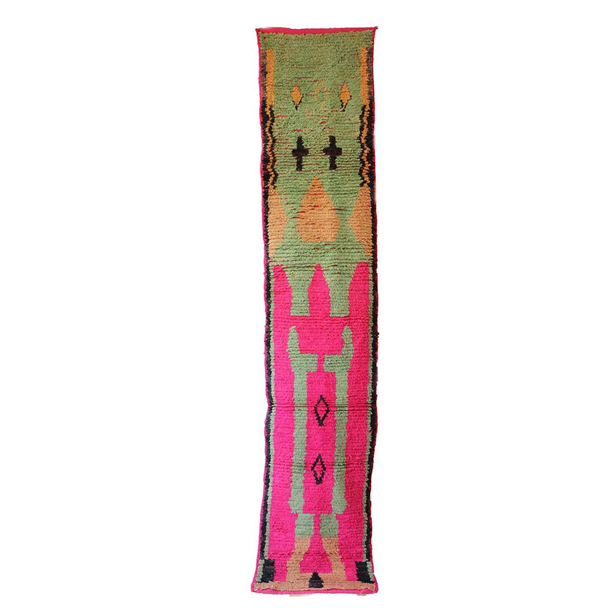 Tapis de couloir Berbere marocain pure laine 71 x 355 cm - AFKliving