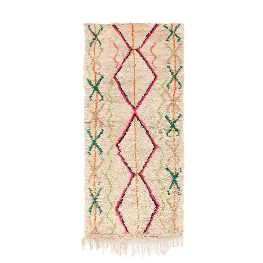 Tapis de couloir Berbere marocain pure laine 73 x 160 cm - AFKliving