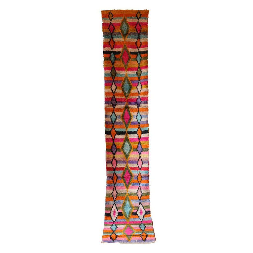 Tapis de couloir Berbere marocain pure laine 73 x 390 cm - AFKliving