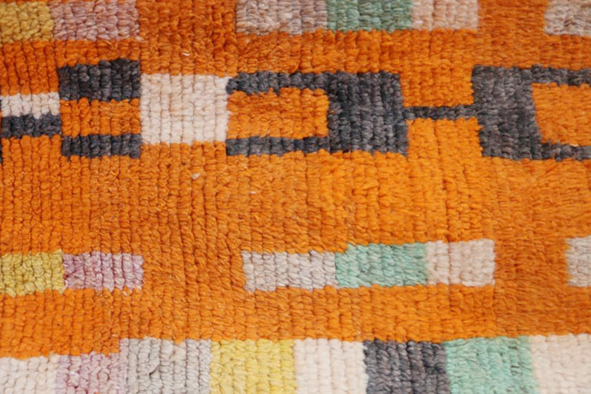 Tapis de couloir Berbere marocain pure laine 75 x 385 cm VENDU - AFKliving
