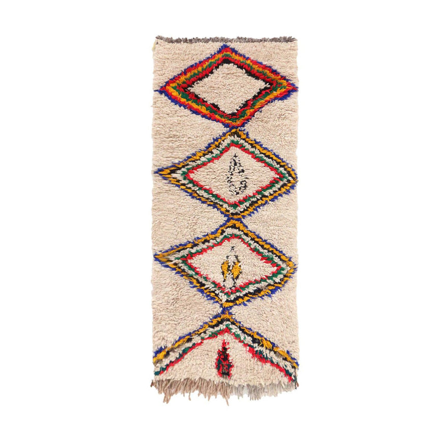 Tapis de couloir Berbere marocain pure laine 76 x 188 cm - AFKliving