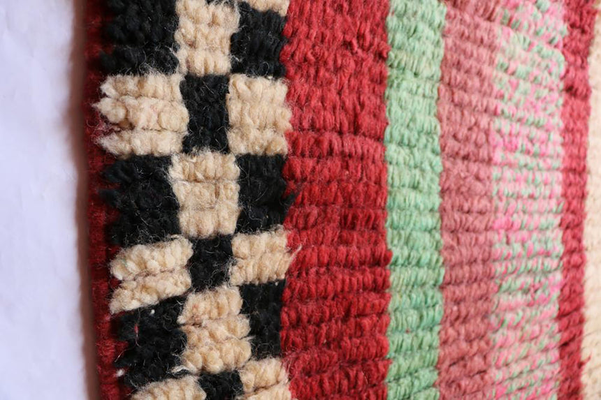 Tapis de couloir Berbere marocain pure laine 76 x 344 cm VENDU - AFKliving