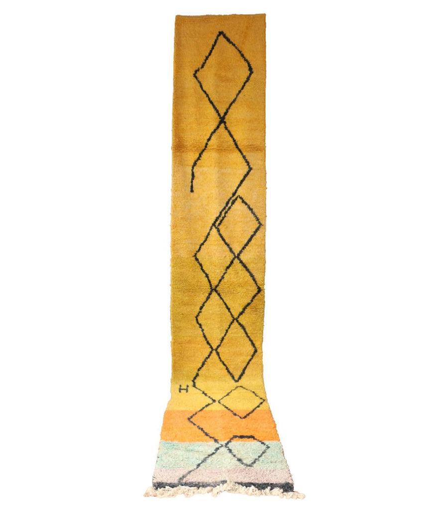 Tapis de couloir Berbere marocain pure laine 85 x 498 cm VENDU - AFKliving