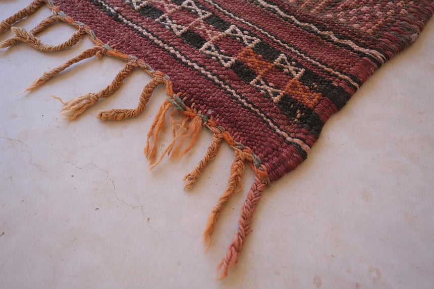 Tapis Kilim Berbere marocain pure laine 168 x 360 cm - AFKliving