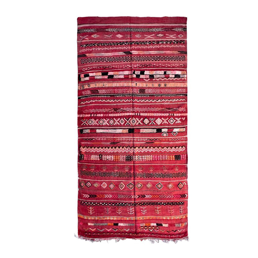 Tapis Kilim Berbere marocain pure laine 169 x 364 cm - AFKliving