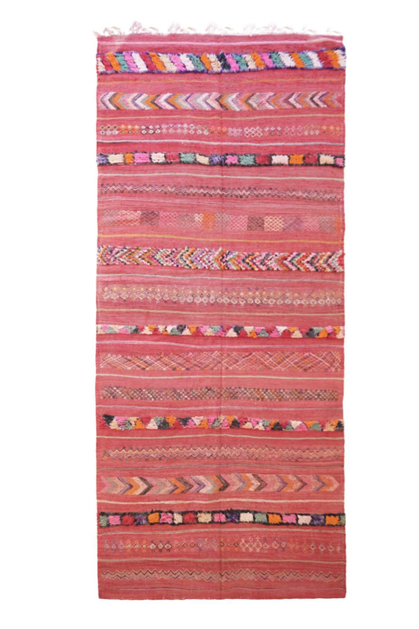Tapis Kilim Berbere marocain pure laine 173 x 399 cm - AFKliving